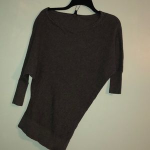 Express Grey off-the-shoulder sweater